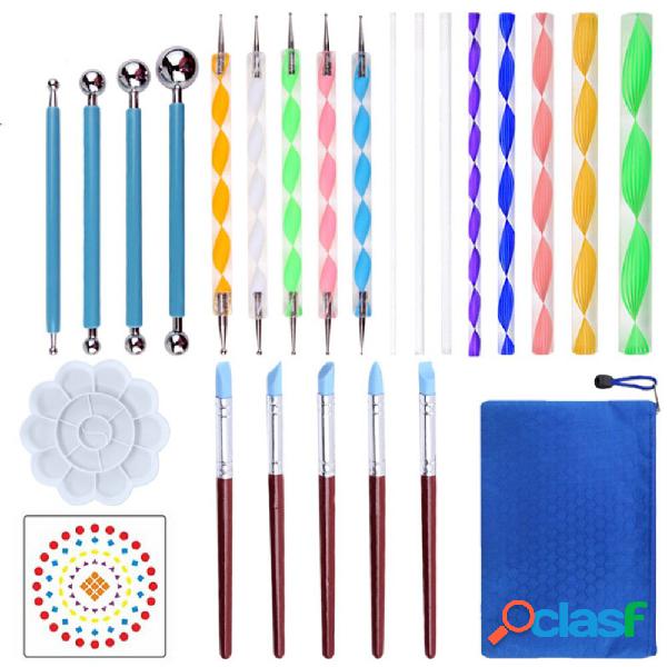 25Pcs Dotting Painting Tools with Mandala Set Pen Dotting