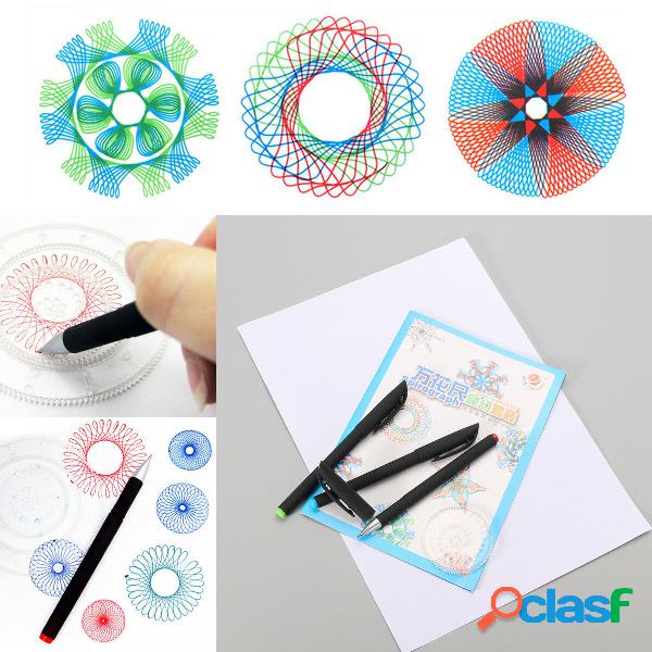 25Pcs Spirograph Deluxe Design Set Creative Drawing