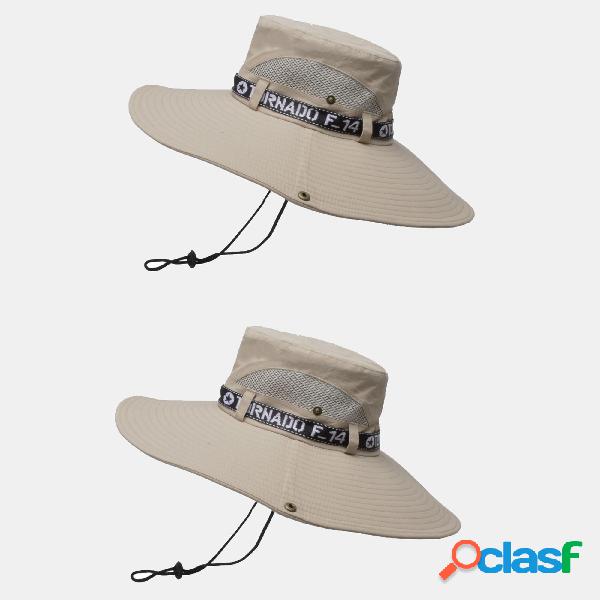 2PCS Collrown Mens Outdoor Fishing Climbing Hat Breathable
