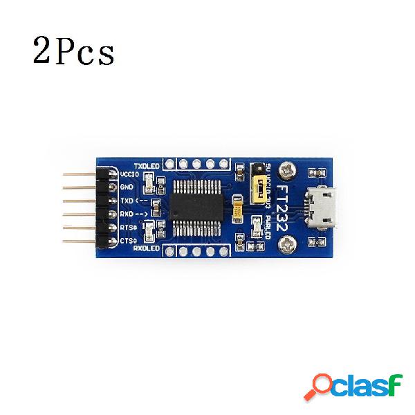 2Pcs Waveshare® FT232 Module USB to Serial USB to TTL