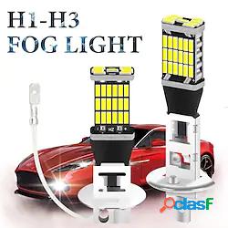 2pcs auto ha condotto le luci di nebbia lampada h3 h1
