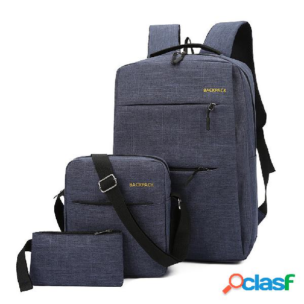 3 in 1 Laptop Bag for 15.6 Inch with USB Charging Computer