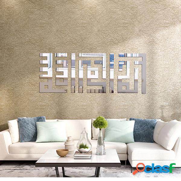 3D Acrylic Mirror Wall Stickers Vinyl Decals Home Living