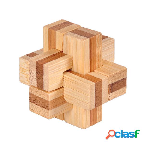 3D Interlocking Puzzles Game Toys Jigsaw Puzzle Toy Bamboo