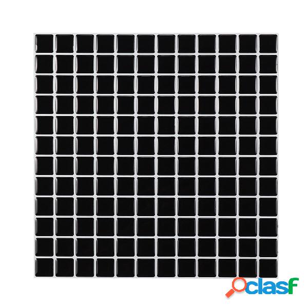3D Mosaics Waterproof and Oil-proof Black and White Crystal
