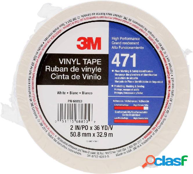 3M 471IW-W50-D Nastro adesivo in PVC Bianco (L x L) 33 m x