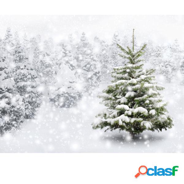 4.1x2.6ft 7x5ft Christmas Snow Scene Photography Backdrop 3D