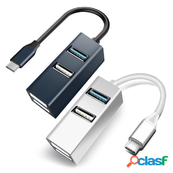4-in-1 USB-C Hub USB3.0 5Gbps High Speed Multi-USB Splitter