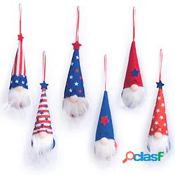 4 luglio gnomo patriottico elfo peluche decorazioni - 6