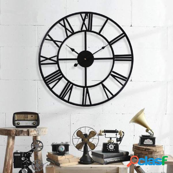 40cm/50cm Black European Creative Wall Clock Vintage