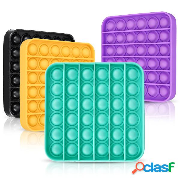4pcs Sensory Toy Yellow/Purple/Black/Green Square Squeeze