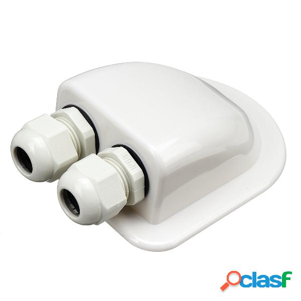 4pcs Waterproof ABS Solar Double Cable Entry Gland Curved