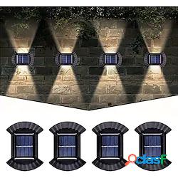 4pcs applique da parete solare per esterni 8 led