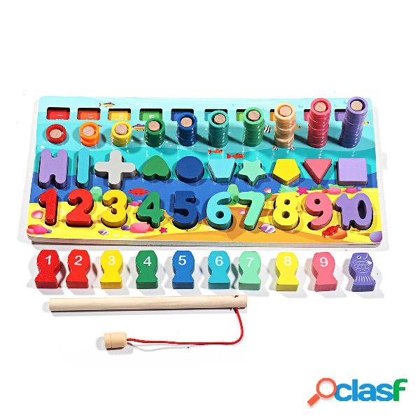 5 in 1 Math Toys Desktop Fishing Game Early Learning