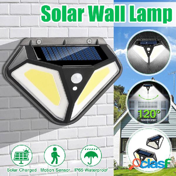 50COB/102LED Solar Wall Light PIR Motion Sensor Lamp Three