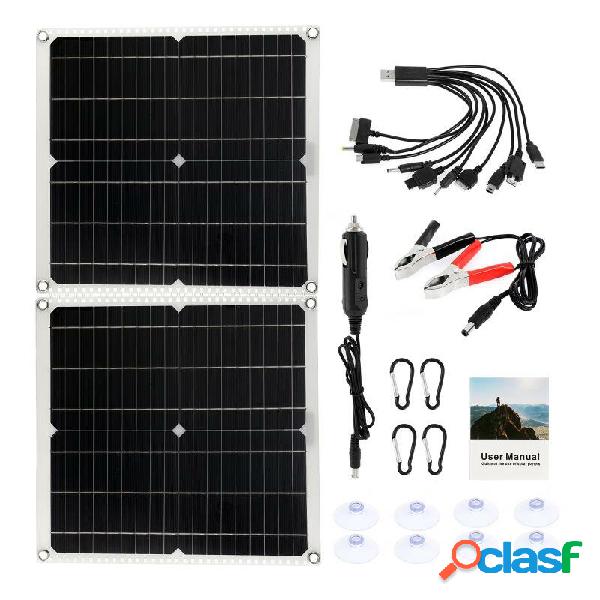 50W Solar Power System Inverter Kit Solar Panel Battery