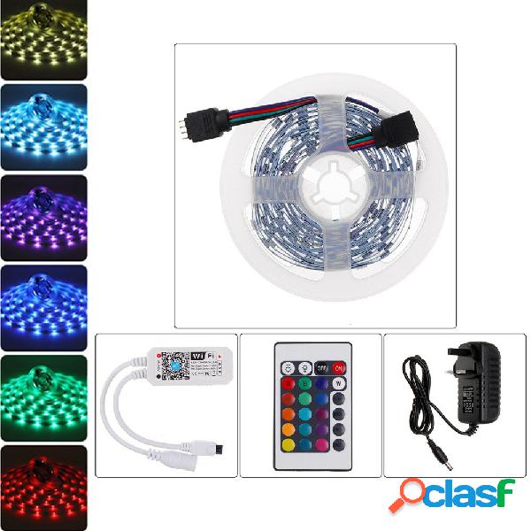 5M 5050SMD Non-waterproof RGB LED Strip Light with 24Keys