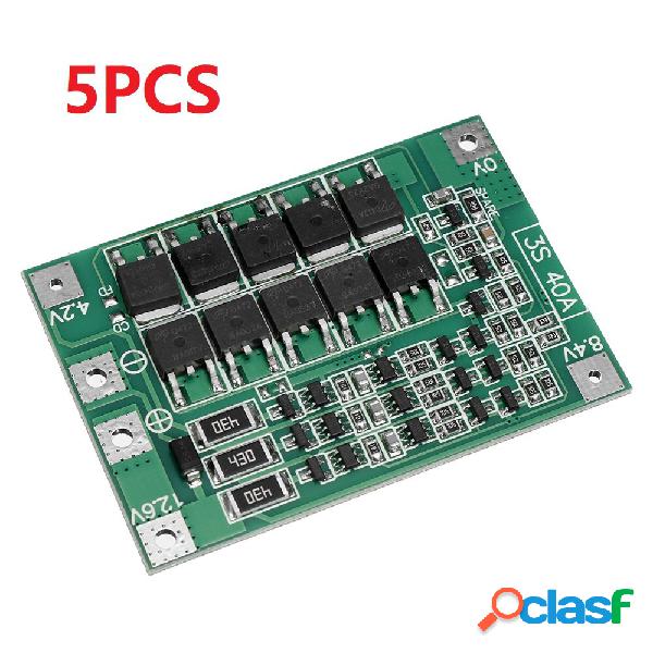 5PCS BMS 3S 40A 18650 Lithium Battery Charger Protection