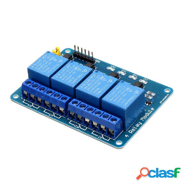 5pcs 5V 4 Channel Relay Module PIC ARM DSP AVR MSP430 Blue