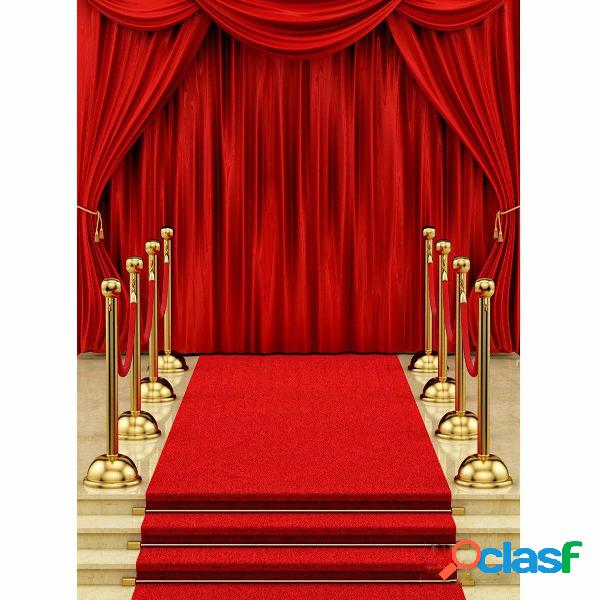 5x7FT Podium Red Carpet Curtain Wedding Photo Video Studio