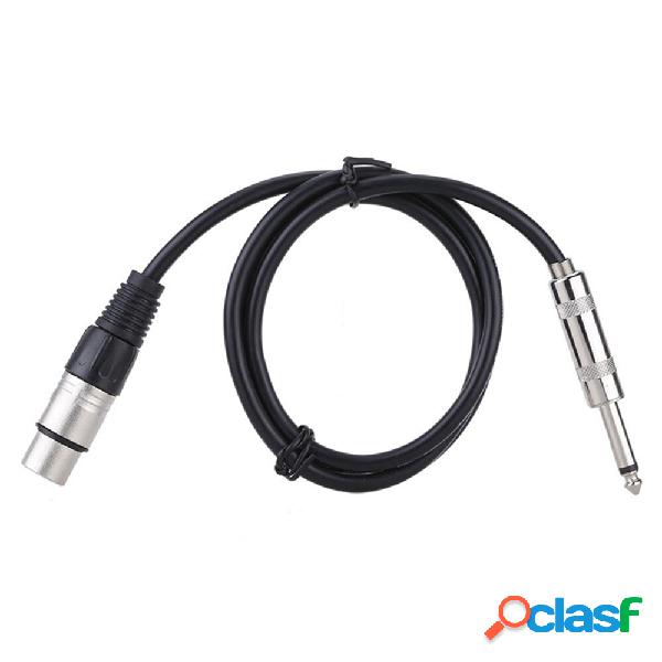 6.35mm Male to XLR Female Microphone Cable Audio Stereo Mic