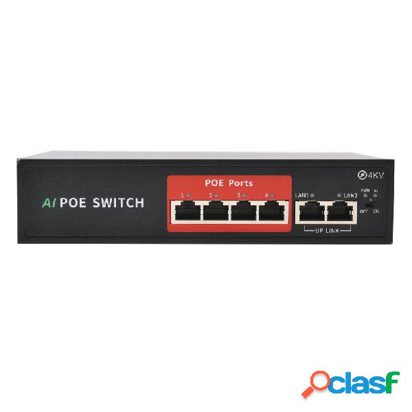 6 Port Ethernet Switch POE Network Switch Ethernet Splitter