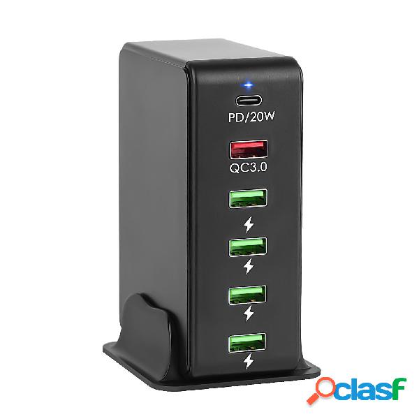 6-Port USB PD Charger Station With 20W PD / USB QC3.0 / 4