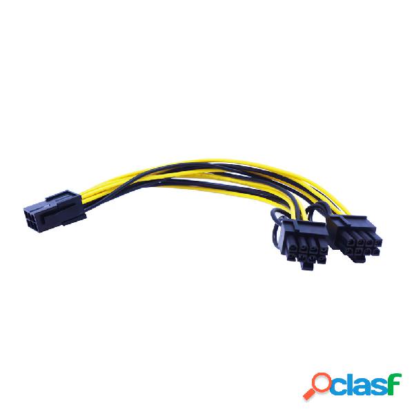 6Pin to Dual 6+2Pin Graphics Card Power Cable Extension