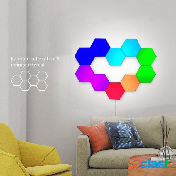 6pcs/10pcs RGB Colorful Honeycomb Light Touch Light