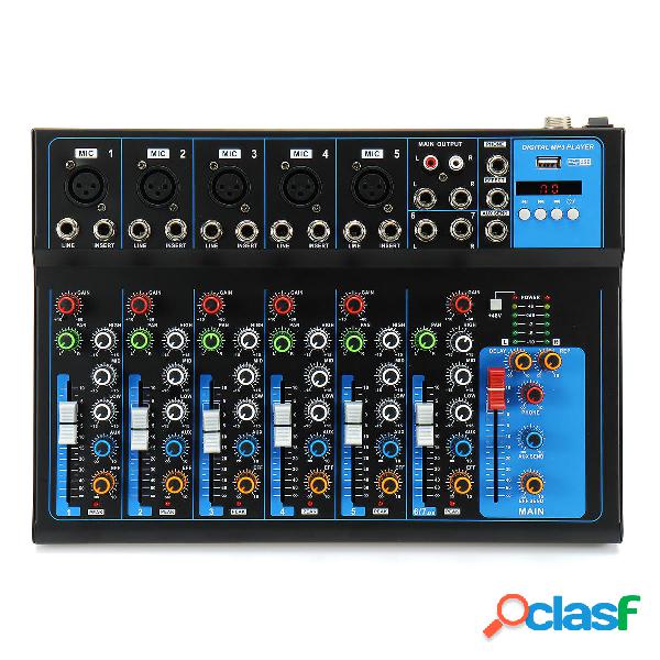7 Channel bluetooth Professional Audio Mixer Mixing Console
