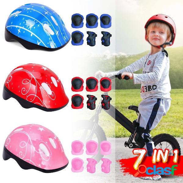 7 IN 1 Kidss Balance Bike Helmet Kits With Protect Knee