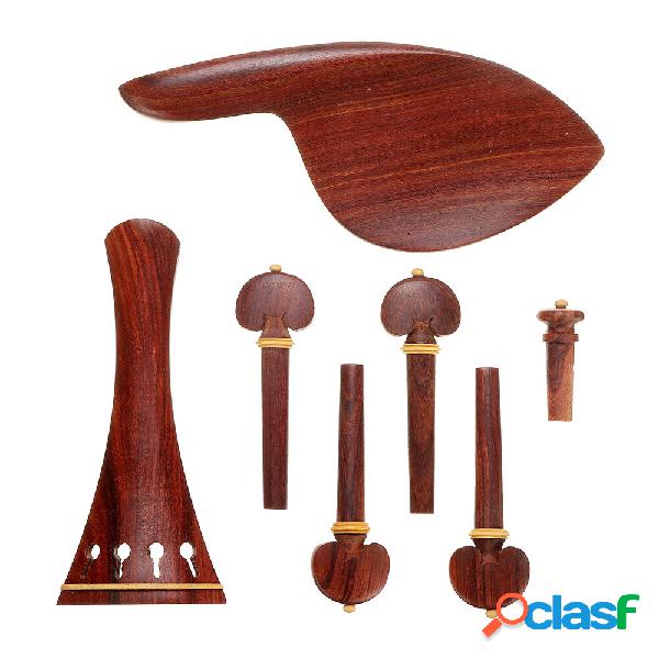 7-Piece Redwood Violin Parts Set Includes 1 Tailpiece 4