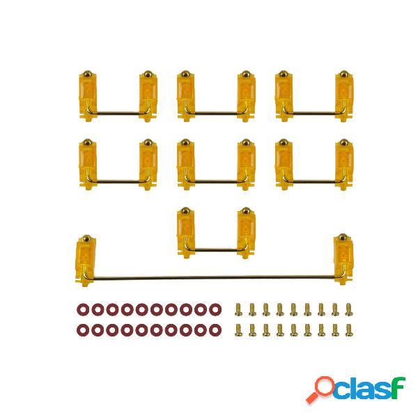 8 PCs Colorful Transparent PCB Screw-in Stabilizer Set for