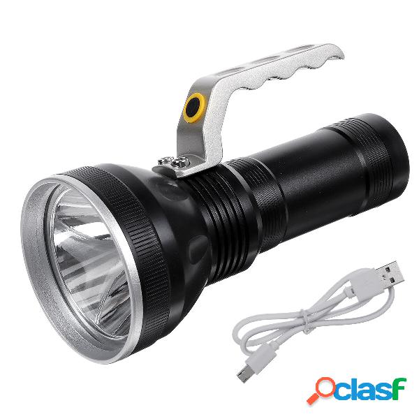 800LM 10W USB Rechargeable Portable Handle LED Flashlight