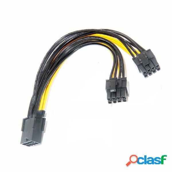 8P Female to Dual 6+2pin Male Graphics Card Power Cable