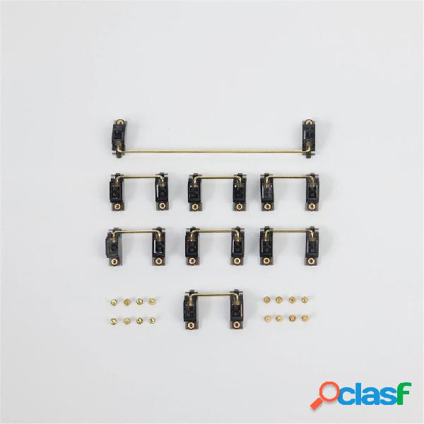 8Pcs 6.25U 2U PCB Mount Stabilizers Black Transparent