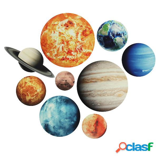 9Pcs/set Planet Stickers Solar System Planets Wall Stickers