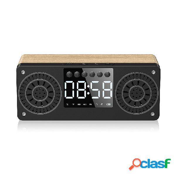 A10 Wooden Portable bluetooth 5.0 Speaker Alarm Clock