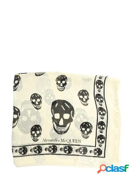 ALEXANDER MCQUEEN FOULARD UOMO 5577174Q0609260 SETA BIANCO