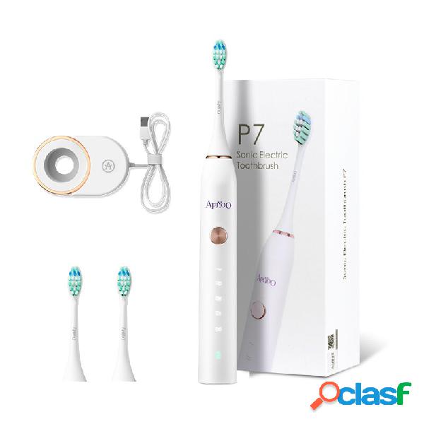 APIYOO P7 Sonic Electric Toothbrush Five Cleaning Modes Time