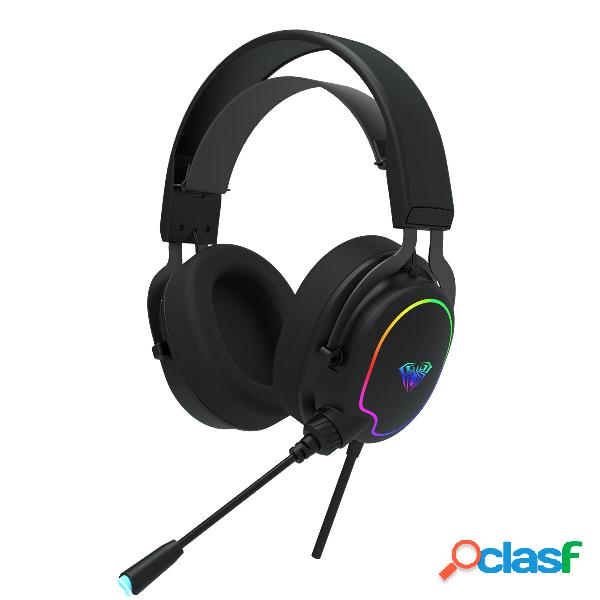 AULA F606 Gaming Headset 3.5mm Wired 50mm Driver RGB Light