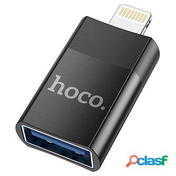 Adattatore OTG Hoco UA17 USB 2.0 a Lightning - Nero