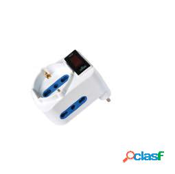 Adattatore con spina 10A orizzontale - 2 prese bipasso