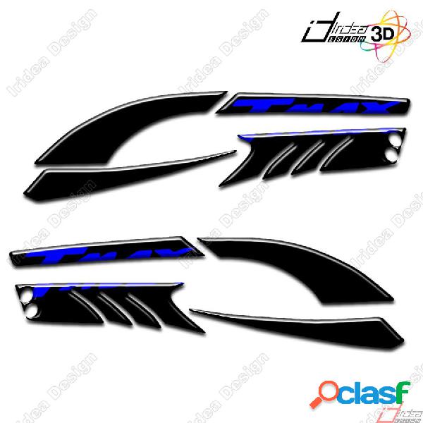 Adesivi carena 3d nero blu compatibile