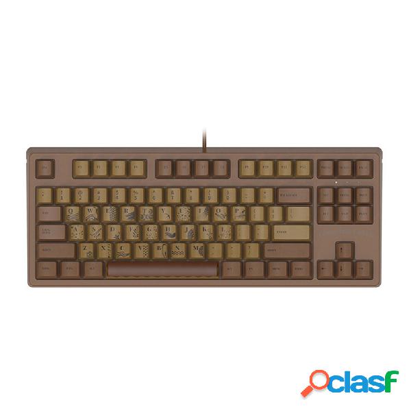 Ajazz AK533 Chocolate Cube 87 Keys Mechanical Keyboard PBT