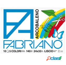 Album Arcobaleno - 24x33cm - 10 fogli - 140gr - 5 colori -
