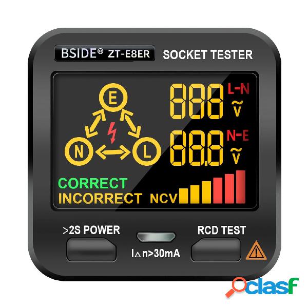 BSIDE Electric Socket Tester Outlet Tester Digital LCD