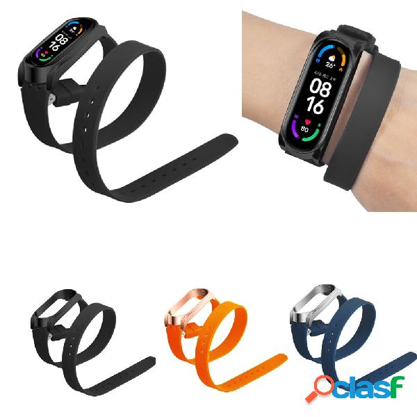 Bakeey 2-In-1 Comfortable Pure Silicone Watch Band Strap