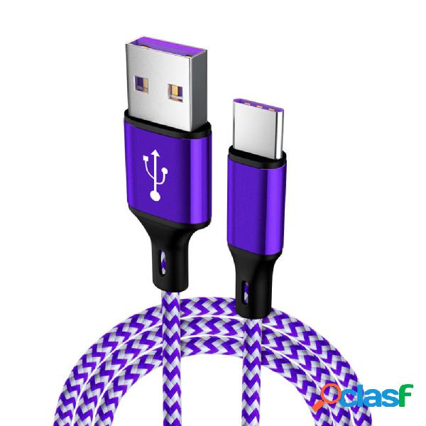 Bakeey 5A Type C Nylon Braided Fasting Charging Data Cable