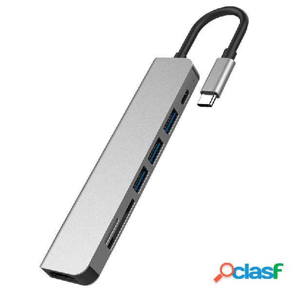 Bakeey 7 in 1 Adapter USB-C to HDMI USB2.0 3.0 SD/TF PD 87W